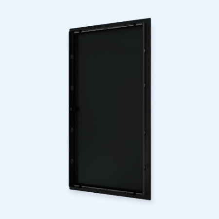 L2040N black Люк ревизионный LN фланец 200х400 нажимной 223х423 пластик black EVECS